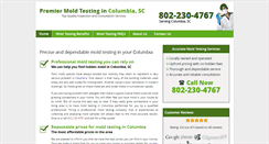 Desktop Screenshot of moldtestingcolumbiasc.net